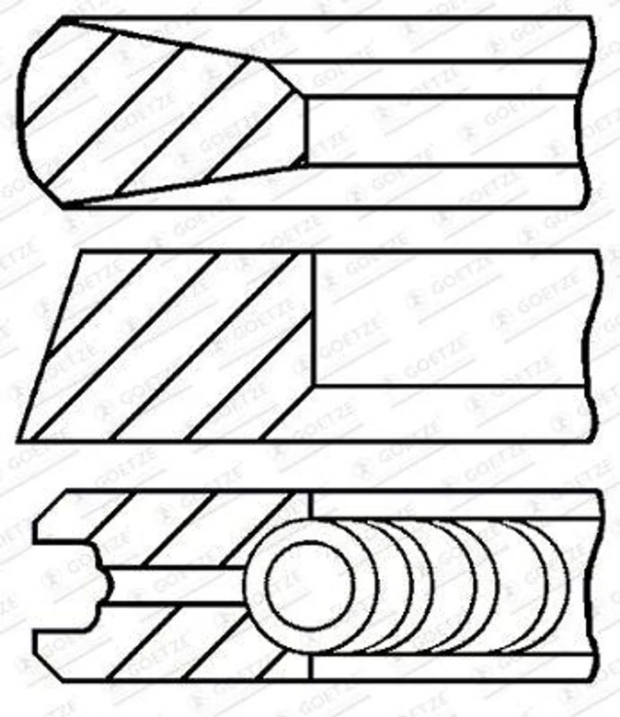 Segments de piston pour moteur OE 51025030906 compatibles Jumpy