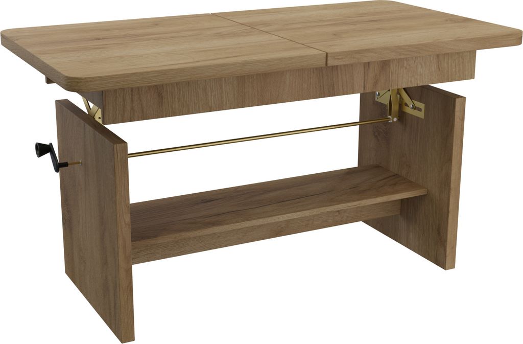 MINIO go for it, Tisch “Janek” 116-156 cm, klappbar, Ribbeck Eiche Farbe