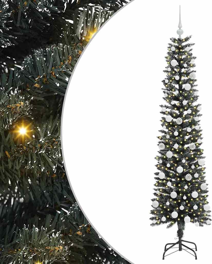 vidaXL Künstlicher Weihnachtsbaum mit 300 LEDs mit Ständer Grün 180 cm