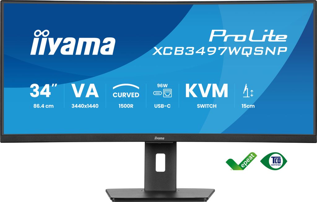 iiyama ProLite XCB3497WQSNP-B1, 86,4 cm (34"), 3440 x 1440 Produktbild 