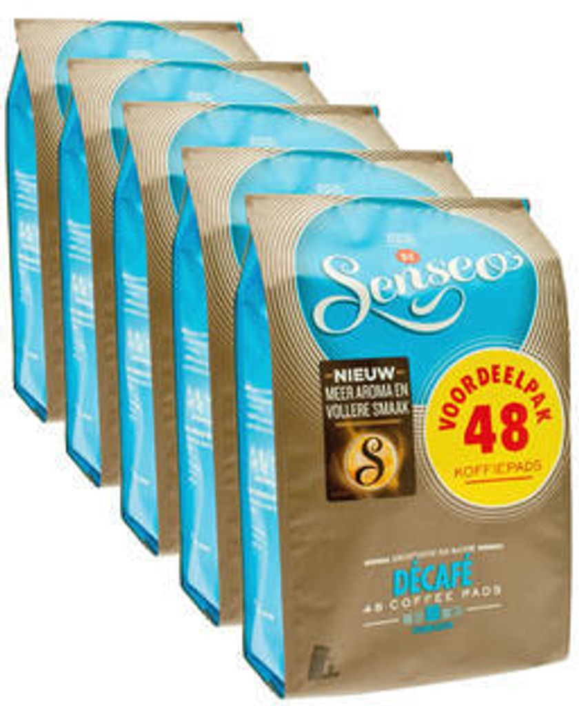 Senseo Kaffeepads Décafé / Entkoffeiniert, neues Design, 5er Pack, 5 x 48 Pads