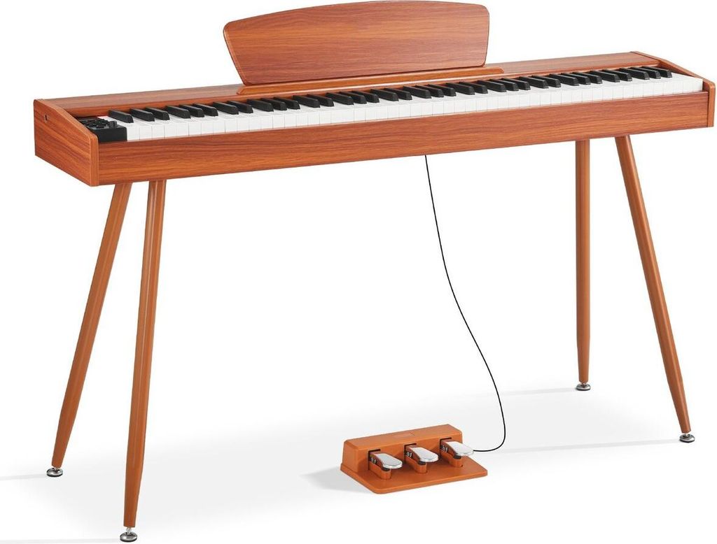 Gewichtetes Digitalpiano, 88 Tasten, vollgewichtet, E-Piano-Tastatur mit Notenständer, Dreifachpedal, Netzteil, 280 Klänge, unterstützt drahtlos...