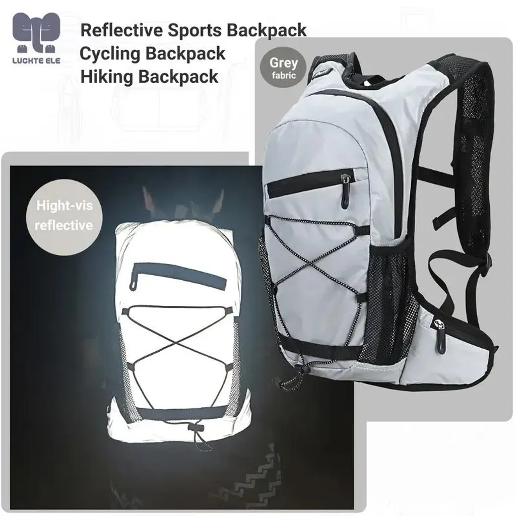 Sac à dos outdoor réfléchissant 8L polyvalent course et rando