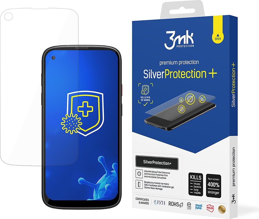 3mk Display Antimikrobielle Schutzfolie SilverProtection+ für Unihertz Jelly Max 0,21mm Self-Heal