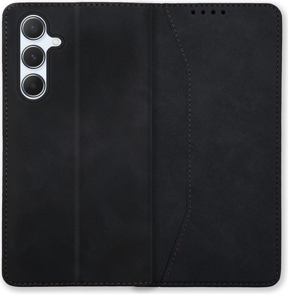Bookstyle 'Premium' Schutzhülle Klapphülle Schutztasche Etui Cover für Samsung Galaxy A55 5G - Schwarz