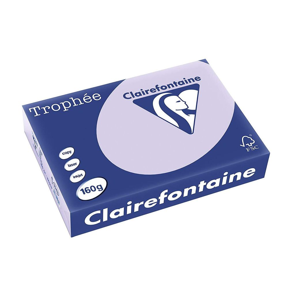 Clairefontaine Multifunktionspapier Trophée A4 160 g/qm lila 250 Blatt