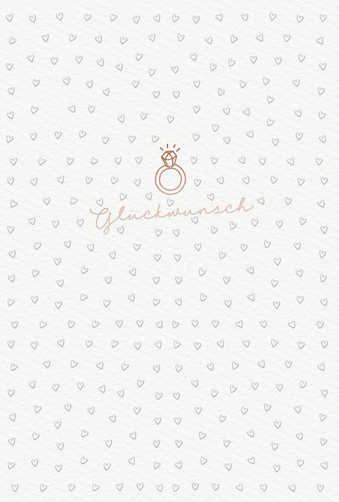 Verlobung Glückwunsch Ring Metallicfolie Glückwunschkarte mit Umschlag