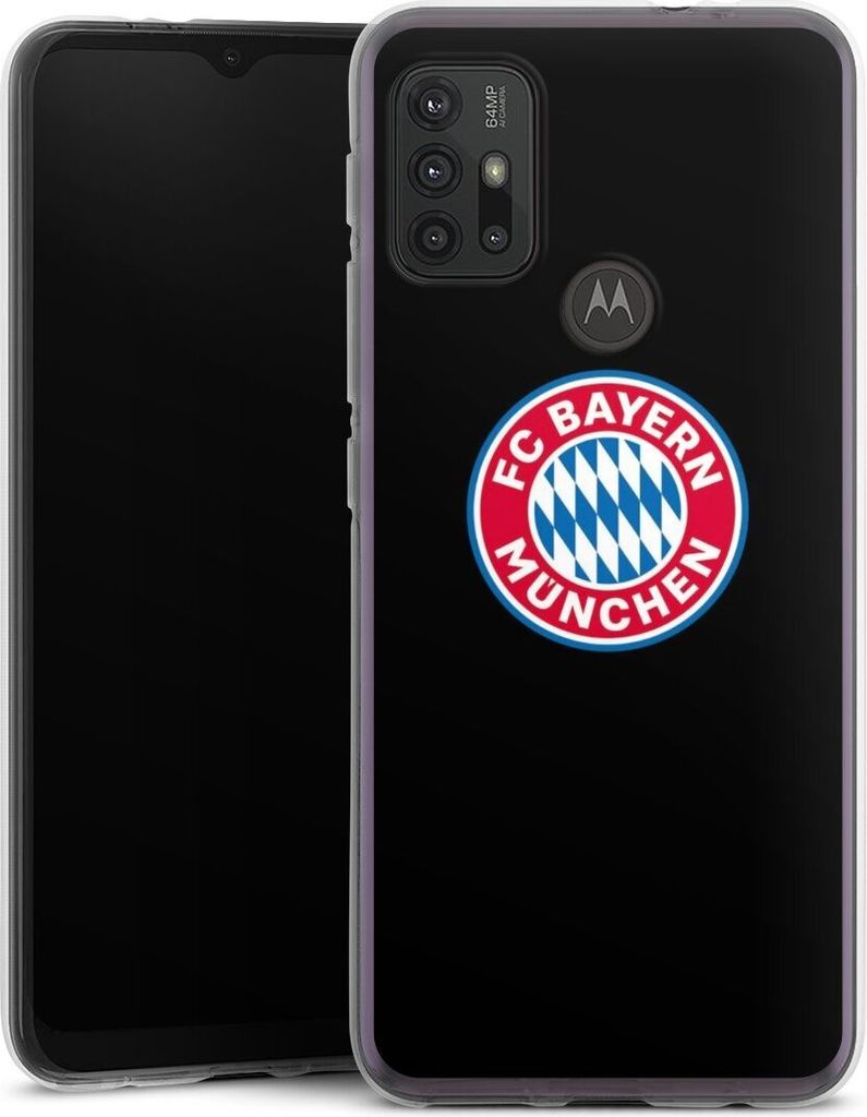 DeinDesign Handyhülle für Motorola Moto G30 Silikon Hülle Case Smartphone Schutzhülle FC Bayern München Logo Offizielles Lizenzprodukt