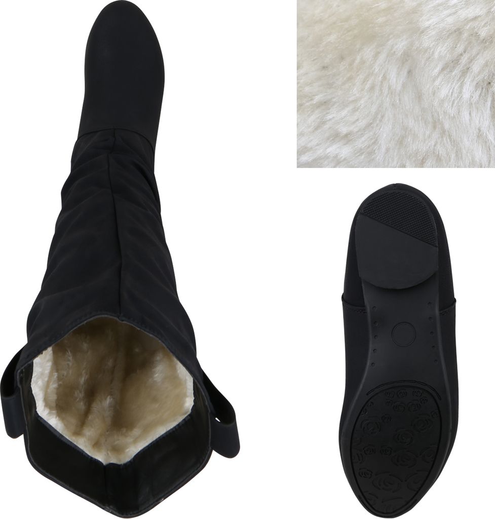 Mytrendshoe Damen Schlupfstiefel Warm Gefütterte Stiefel Produktbild 3