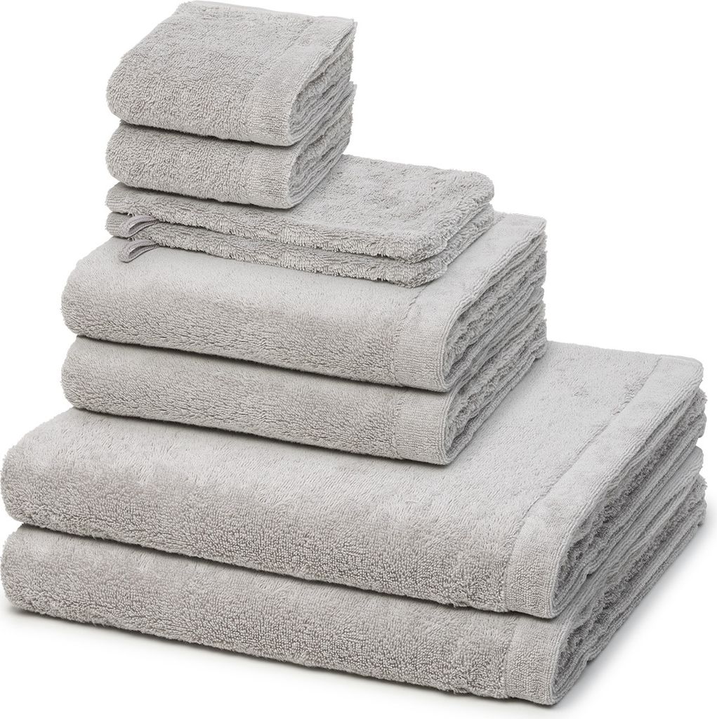 Cawö Lifestyle 2 X Wasch- 2 X Gäste- 2 X Dusch- 2 X Handtuch im Set Weich und extra flauschig, Voluminös, hautsympathisch und saugstark, Puristi...