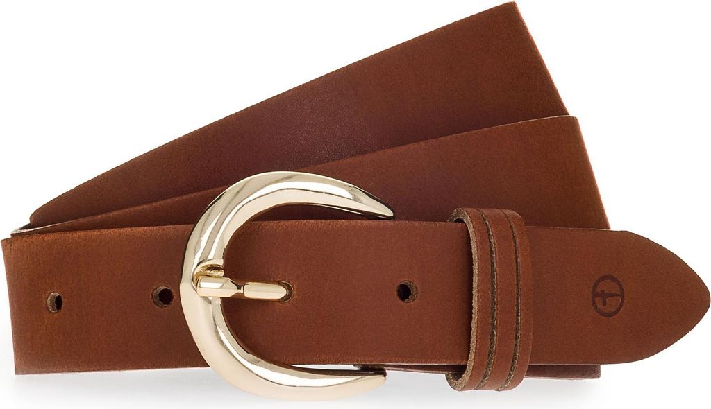 Tamaris lässiger Ledergürtel mit Dornschließe, 100 cm lang, 3 cm breit