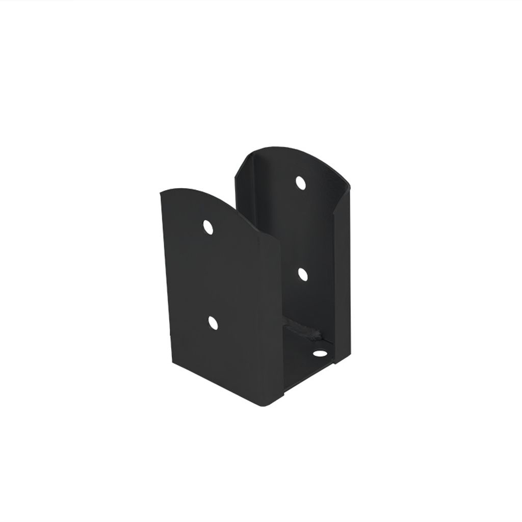 Anschraubbarer Mastfuß 91x150x2,0mm schwarz Produktbild 