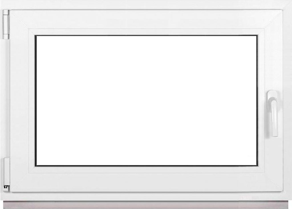 Framex Premium Kunststofffenster Breite x Höhe: (95 x 55 cm) | 7-Kammer-Profil | 80 mm Bautiefe | 50 mm 3-fach Verglasung | Dreh-Kipp | DIN Links