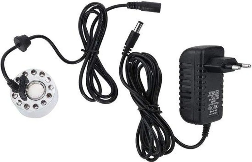 Brumisateur aquarium argenté 12 LED - Humidificateur effet brouillard
