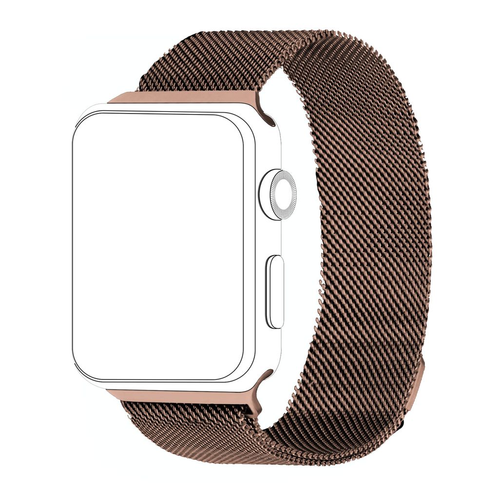 topp Mesh Armband für Apple Watch 38/40mm grau, Farbe:Rosegold