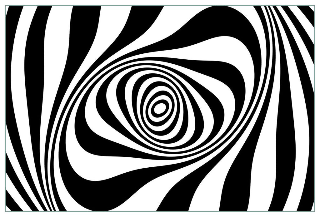 Wallario Küchenrückwand selbstklebend, Größe: 90 x 60 cm, Motiv: Optische Täuschung - Zebra Muster - schwarz weiß | Spritzschutz | abwischbar...