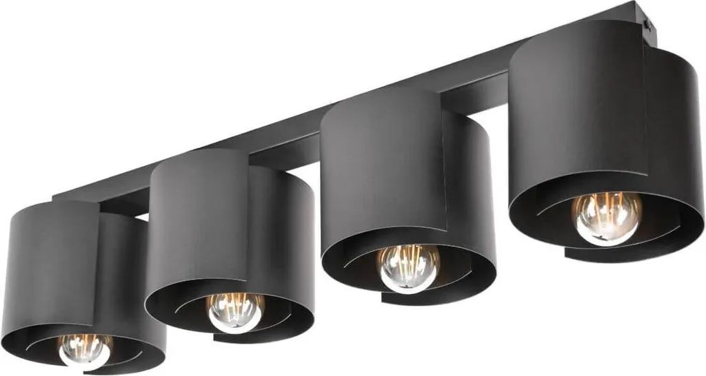 HUGO 4 Lampada da soffitto nero opaco per un design loft moderno - 3