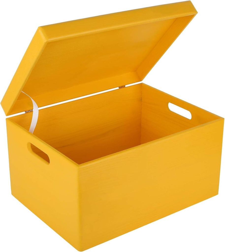 Creative Deco XXL Gialla Grande Scatola in Legno Porta Immagine del prodotto 