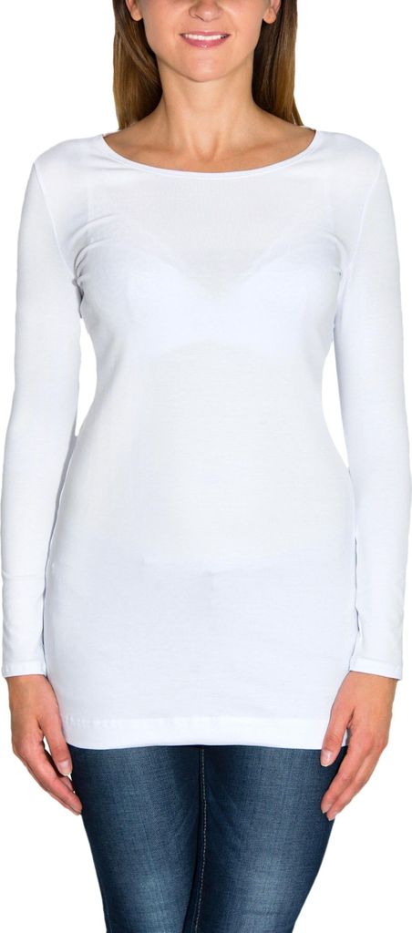 Alkato Damen Langarm Longshirt  Langarmshirt Tunika Basic Produktbild 