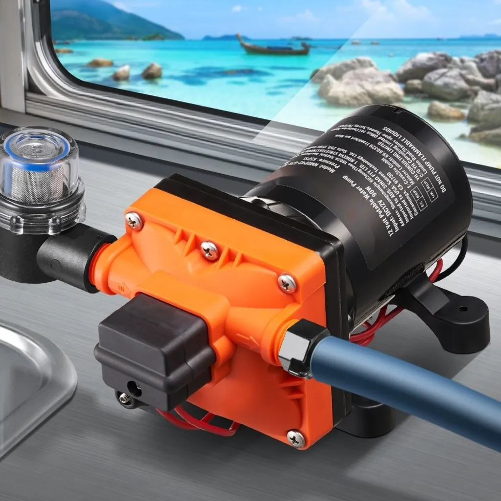 Pompa Acqua DC12V 180W – Portata 15m, Corpo In Alluminio E Acciaio Inox, Doppio Cuscinetto, Per Irrigazione E Trasferimento