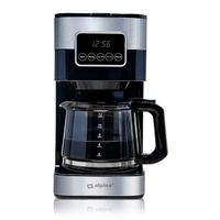 alpina Kaffeemaschine 900W - Filterkaffee - 1,5 L/12 Tassen - Zeitvorwahl - Warmhalteplatte - Digitalanzeige - Schwarz