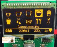 Ersatz Display Modul für Nivona Display Unit EF691 EF 0069348 NICR 83x/84x/85x - Gelb