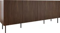 MIRJAN24 Sideboard Tacos 200 4D, Highboard mit 4 Türen, Modern, Stahlfüße, Wohnzimmer Kollektion (Farbe: Nuss Warmia)