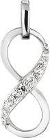 Infinity 16x7mm Kettenanhänger 925 Silber Zirkonia weiß Unendlichkeit rhodiniert