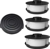 Set 3 Spule 1 Haube verstärkt passend für Gardenline Elektro Rasentrimmer