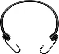 Popruh na batožinu 60 cm Ø 10 mm, 2 háčiky, čierny, Messingschlager, 780161