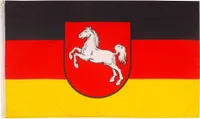 PHENO FLAGS Niedersachsen Flagge 90 x 150 cm Niedersächsische Bundesland Fahne