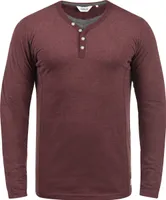 SOLID SDDoriano Herren Longsleeve Langarmshirt Shirt mit Grandad-Ausschnitt Baumwollmischung Regular fit