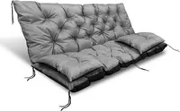 Gartenkissen 150x60x50 cm + 2 Kissen für Schaukelbank wasserdicht grau