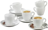 Esmeyer 433-213 Cappuccinotassen-Set weiß 12-teilig