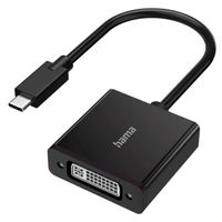 Hama USB C auf DVI Adapter (Monitoradapter 4K Ultra HD, USB C Stecker – DVI Kupplung, kompatibel mit Thunderbolt 3, 4)