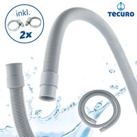 tecuro Ablaufschlauch-Verlängerung 1,0 m (geeignet für Waschmaschinenschlauch/Spülmaschinenschlauch) grau