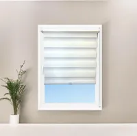 Doppelrollo 2er-Set Klemmfix ohne Bohren Fensterrollo Zebrarollo Duorollo Day & Night Rollo Weiß 50x150cm