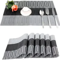 Platzsets 6er Set Plastik Tischsets Abwaschbar Platzdeckchen Kunststoff Tischmatten