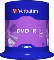 DVD+R Verbatim 4,7GB 100ks balenie 16x vreteno azo strieborné maloobchodné