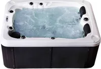 HOME DELUXE - Outdoor Whirlpool - Beach Pure - Maße: 210 x 155 x 83 cm - Inkl. Heizung, 51 Massagedüsen und 24 Lichtquellen I Außen Whirlpool für 3 Personen