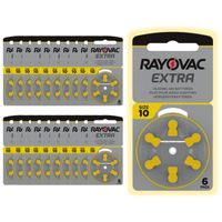 Hörgeräte-Batterien Rayovac 10, 20 Plaketten