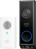 Eufy S340 Video-Türklingel-Set mit kabellosem Lautsprecher, Dual-Kamera, 2K HD, Schwarz