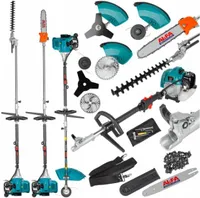 Benzin Freischneider AL-FA Multi 4in1 Rasenmäher 5,2PS Motorsense Rasentrimmer Heckenschere