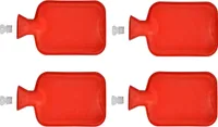 4er Set Wärmflasche aus Gummi 2 Liter | Wärmeflasche Wärmekissen  | Wärme Flasche Bettflasche