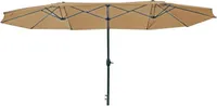 Parasol ogrodowy Double Brown 507131, podwójny, z korbą, ochrona przeciwsłoneczna, 460 x 265 x 240 cm