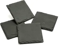 Untersetzer SCHIEFER - Getränkeuntersetzer - quadratisch - L: 10cm - schwarz - 4er Set