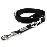 BedDog Hundeleine WILLY verstellbar in 3 Längen Führleine, Laufleine,2m/25mm,Schwarz
