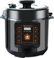 Digitaler Reiskocher mit Dampfgarer weiß,Multikocher 6 Liter,Schnellkochtopf ,Warmhaltefunktion, Timer,8 Automatische Programme