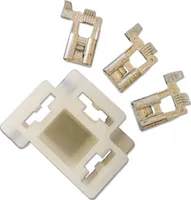 Lampensockel | P43t | H4 | Weiß | inkl. Terminals