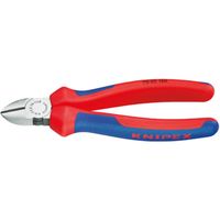 Knipex 700-2160 Seitenschneider 160mm Griffe starkwandig 2farb., rot/blau/silber-grau